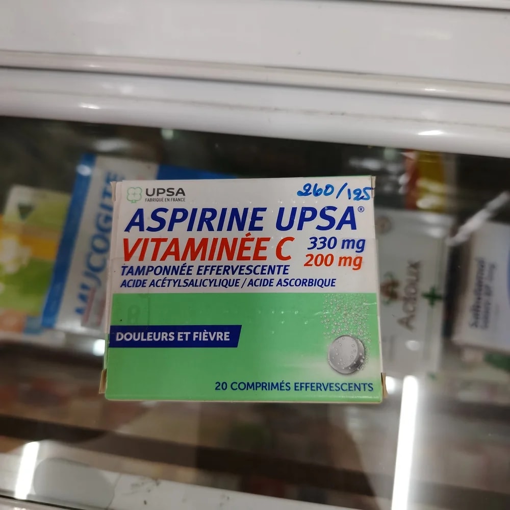 Aspirine UPSA Vitamin C Acetylsalicylic acid 330 mg / Ascorbic acid 200 mg - Reachiny Pharmacy