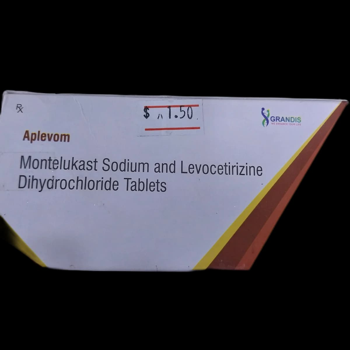 Aplevom Montelukast Sodium USP eq. to Montelukast 10mg, Levocetirizine Dihydrochloride USP 5mg