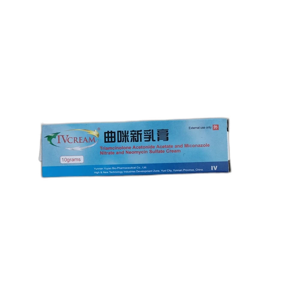 IVcream Miconazole nitrate 10 mg + Triamcinolone acetonide acetate 1 mg + Neomycin sulfate 3000 IU per gram - PHARMACIE MONGKUL