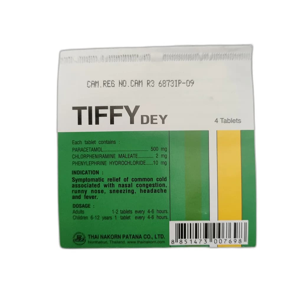 Tiffy Dey 500 mg / 2 mg / 10 mg