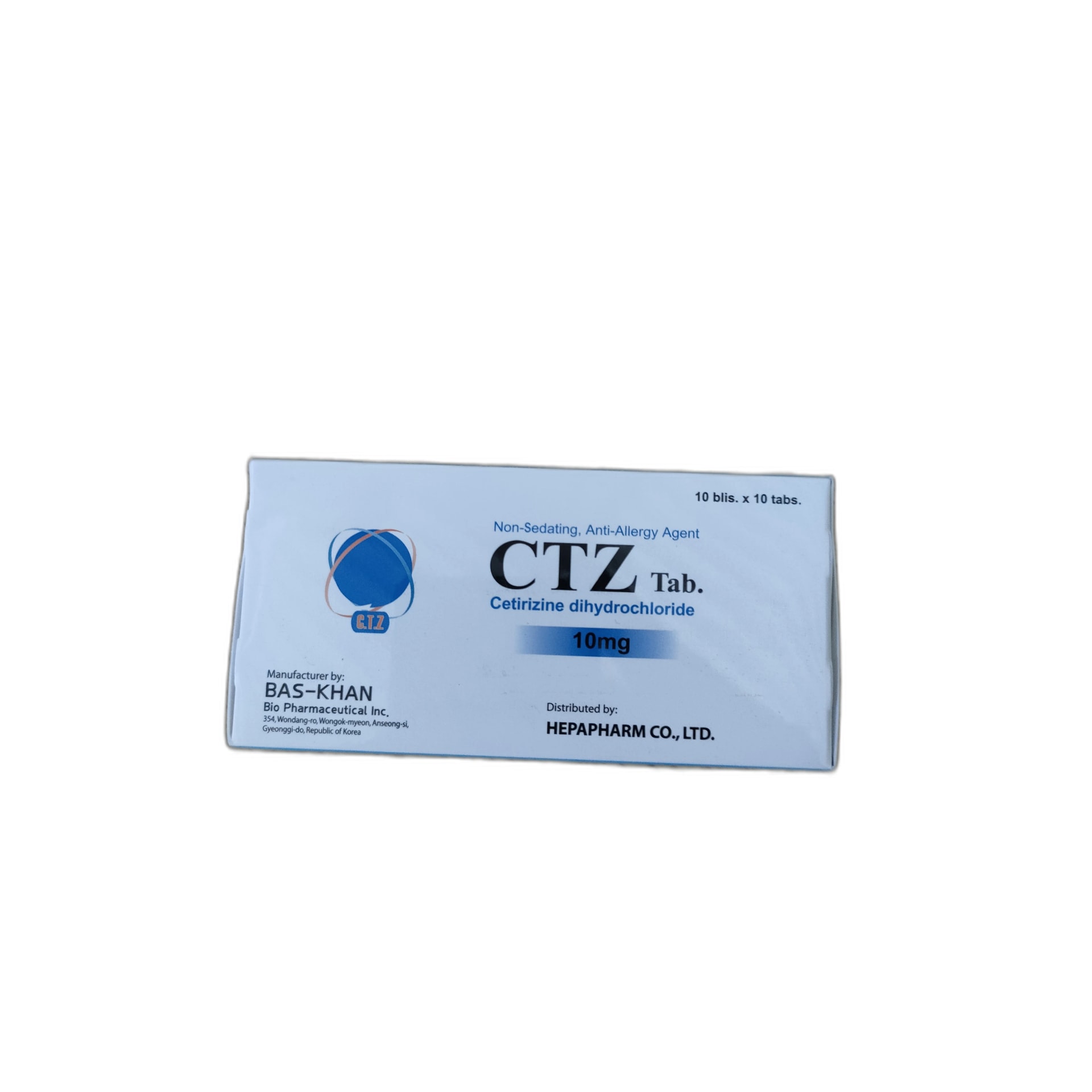 CTZ Tab Cetirizine 10mg 10mg - PHARMARCY DARA RAKSMEY KOK CHAMBOK