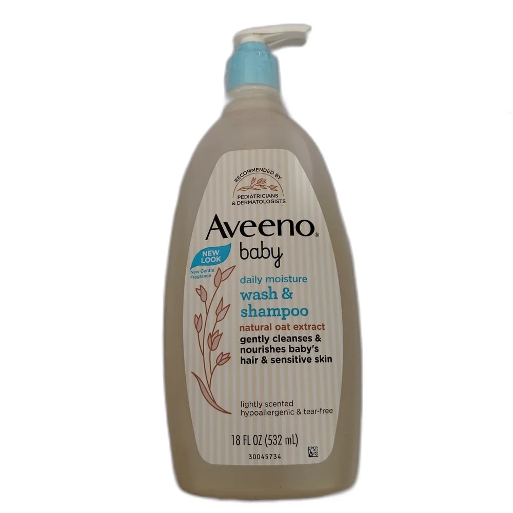 Aveeno Baby Daily Moisture Wash & Shampoo 18 fl oz (532 ml) - DHOU CARE PHARMACY