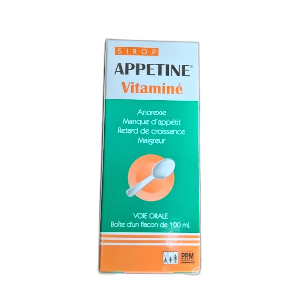 Appetine Vitaminé Cyproheptadine 2 mg + L-Lysine 150 mg + B-vitamins / 5 ml - DHOU CARE PHARMACY