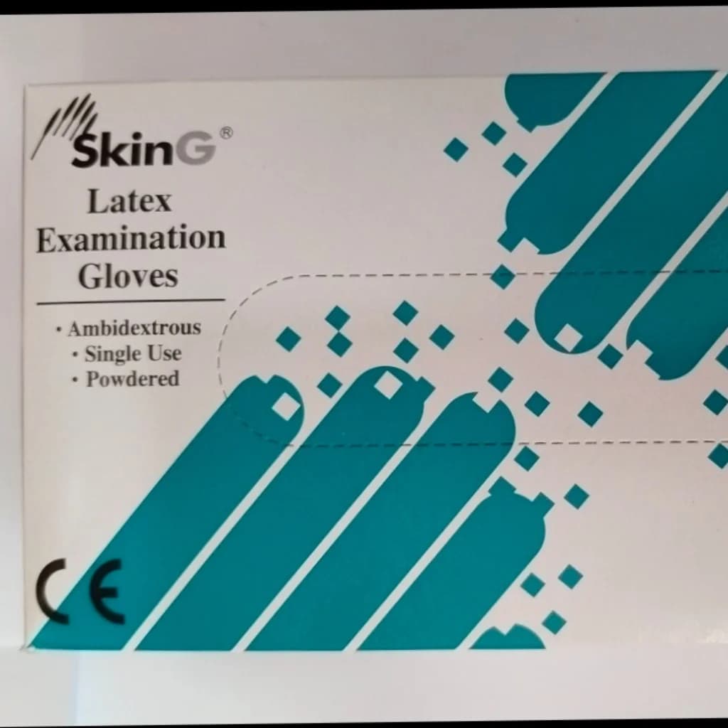SkinG Latex Examination Gloves Size M