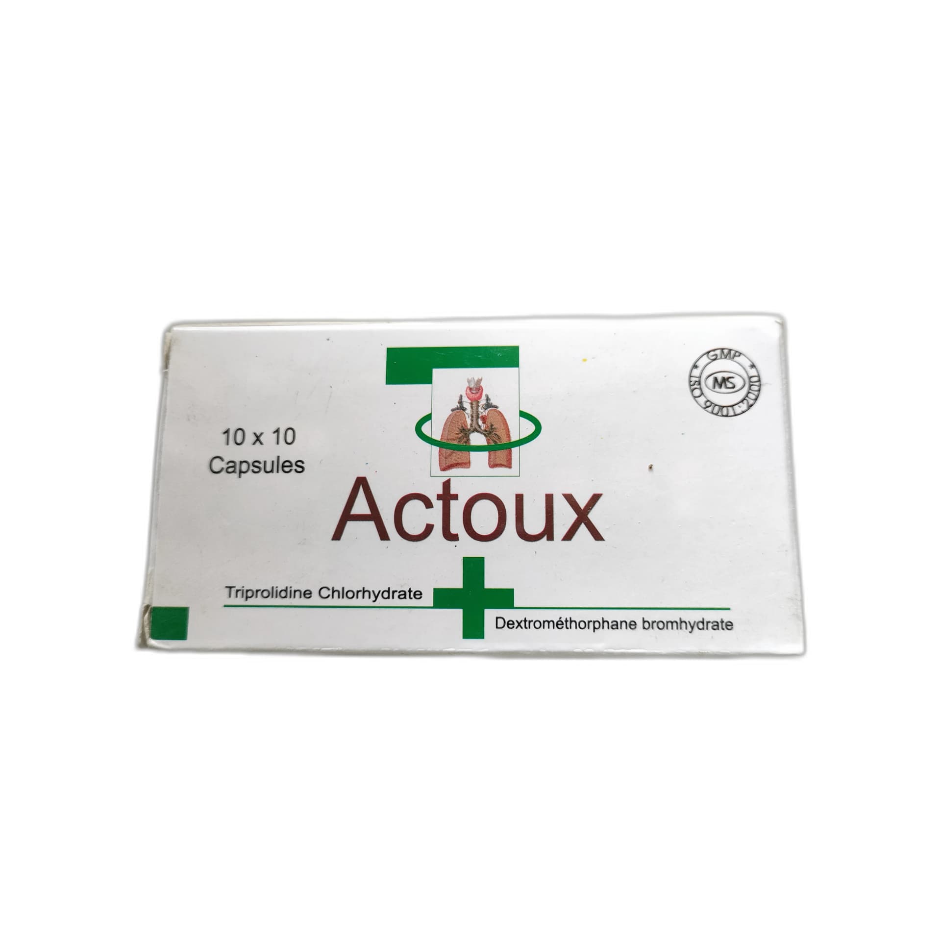 Actoux Dextromethorphane bromhydrate 30mg, triprolidine chlorhydrate 2.5mg