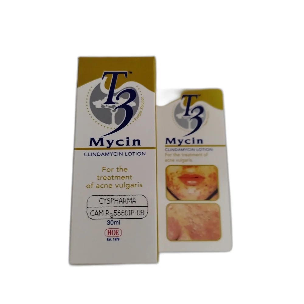 T3 Mycin Clindamycin Phosphate 1.2% (= 1% Clindamycin), 30ml - DHOU CARE PHARMACY