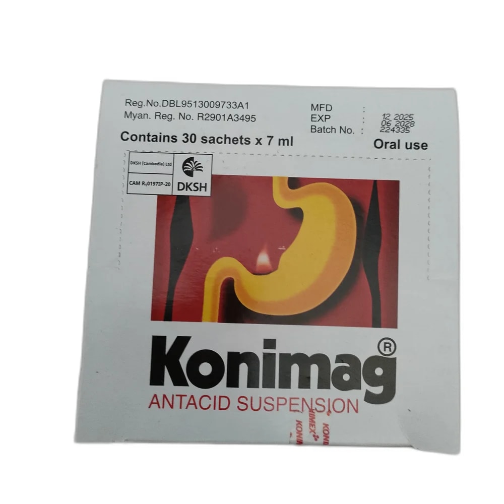 Konimag Antacid Suspension 7 mL sachet - SUKHA PHARMACY