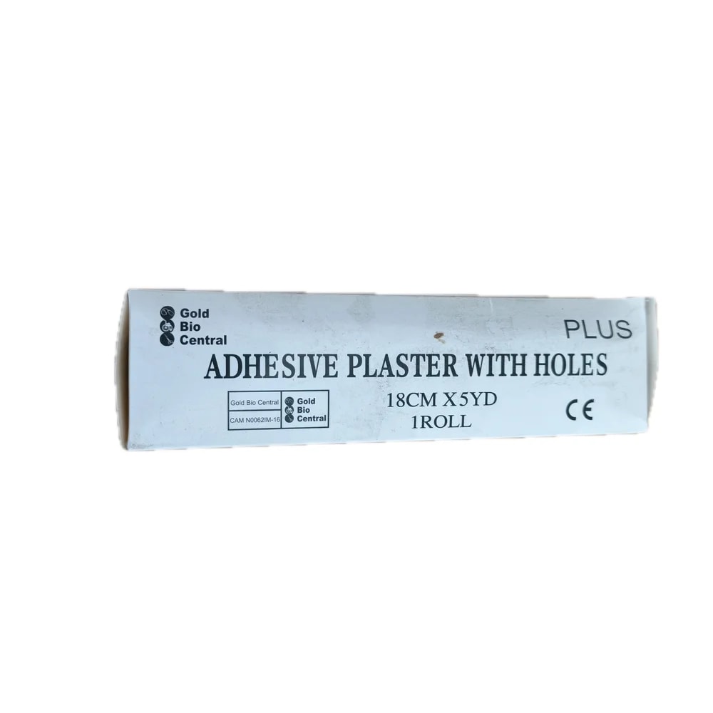 Gold Bio Central Adhesive Plaster with Holes Plus 18 cm x 5 yd - Morhachun Pharmacies