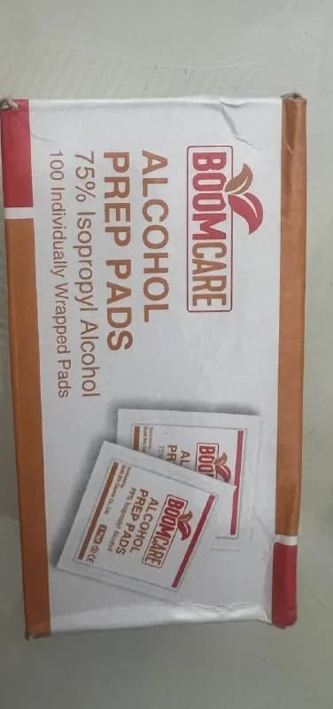 BOOMCARE ALCOHOL PREP PADS 75% Isopropyl Alcohol