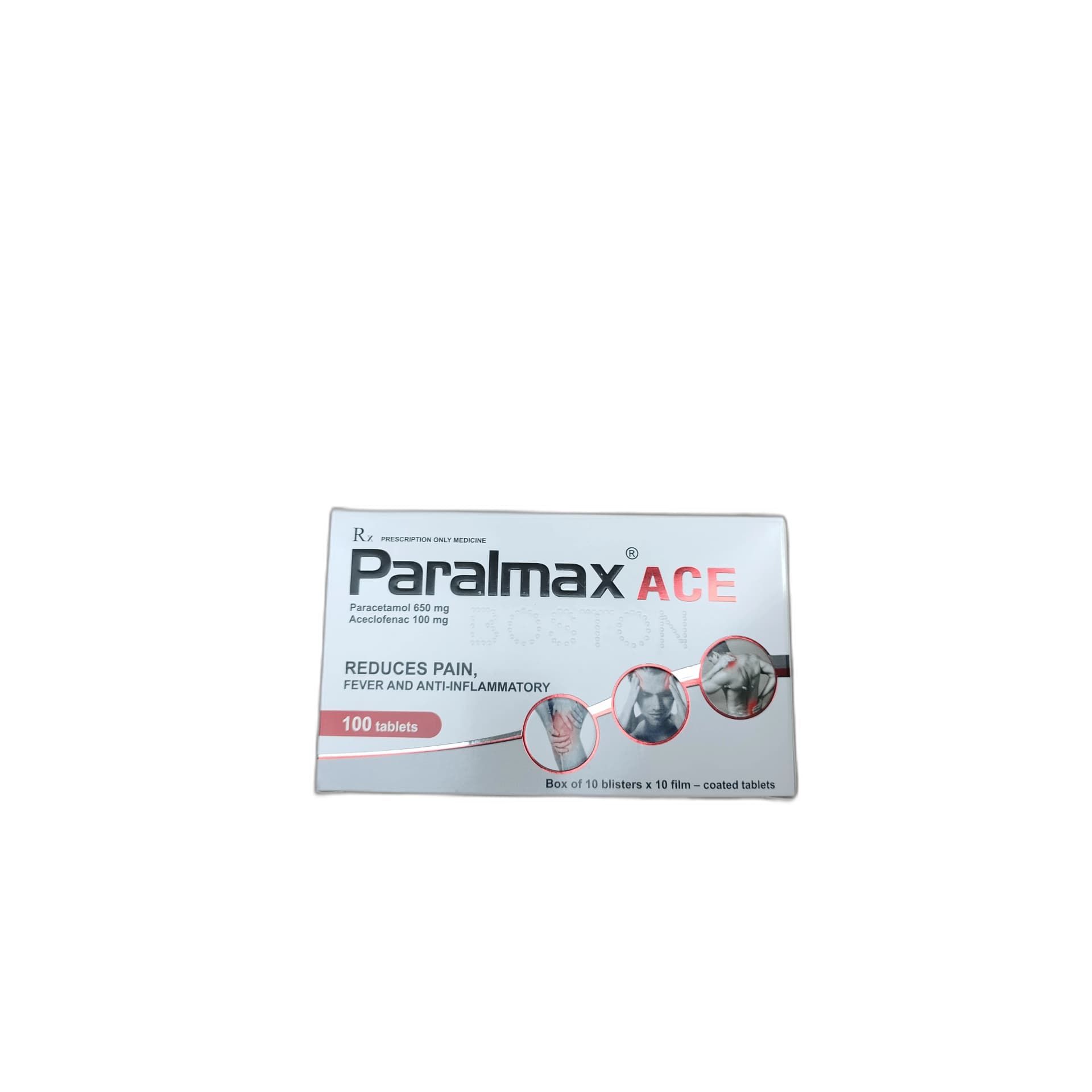 Paralmax ACE Paracetamol Aceclofenac Tablets 100 tablets