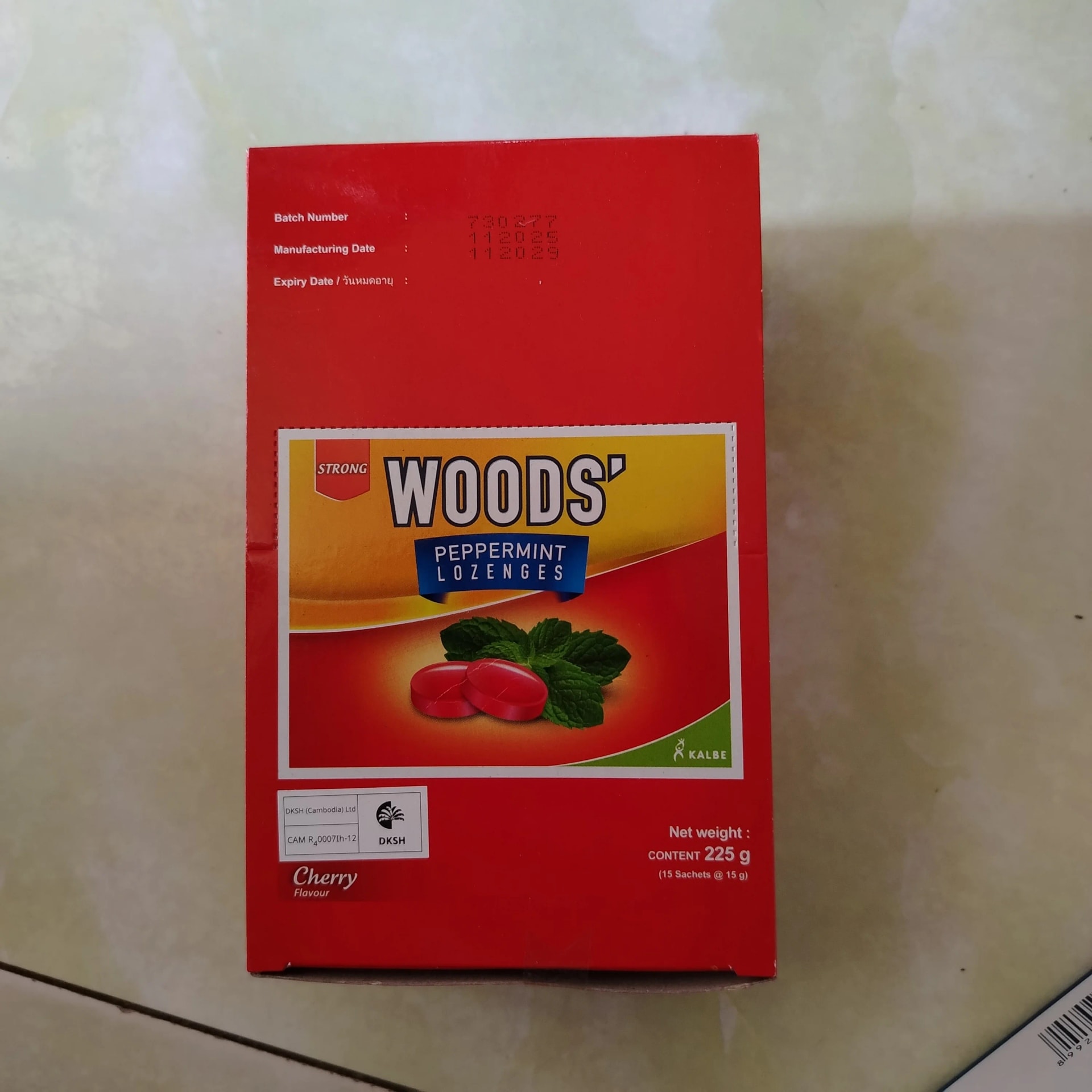 Woods' Peppermint Lozenges Cherry - Phal Cham Rouen