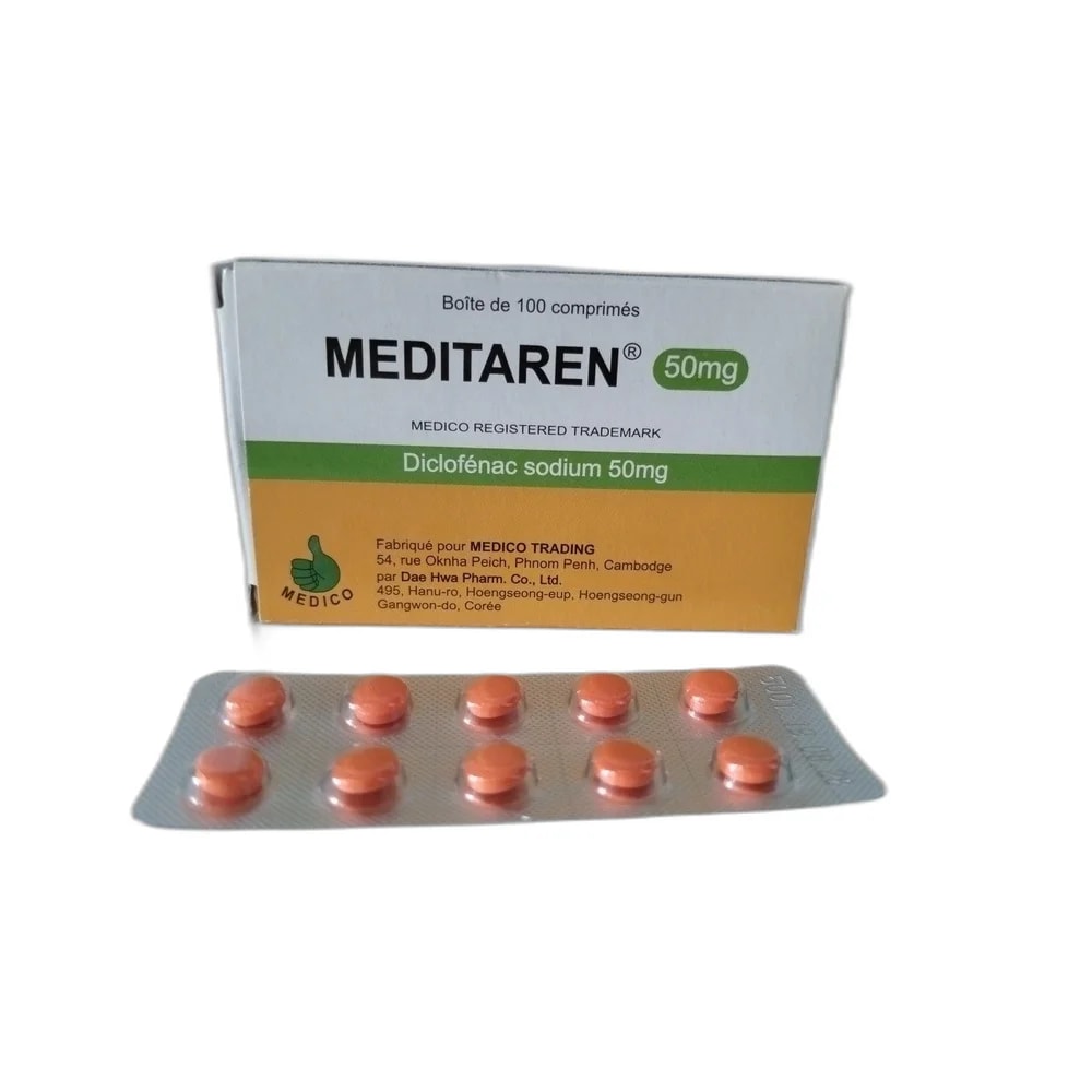 Meditaren Diclofenac sodium 50 mg per tablet - ឱសថស្ថាន សុខលាភ