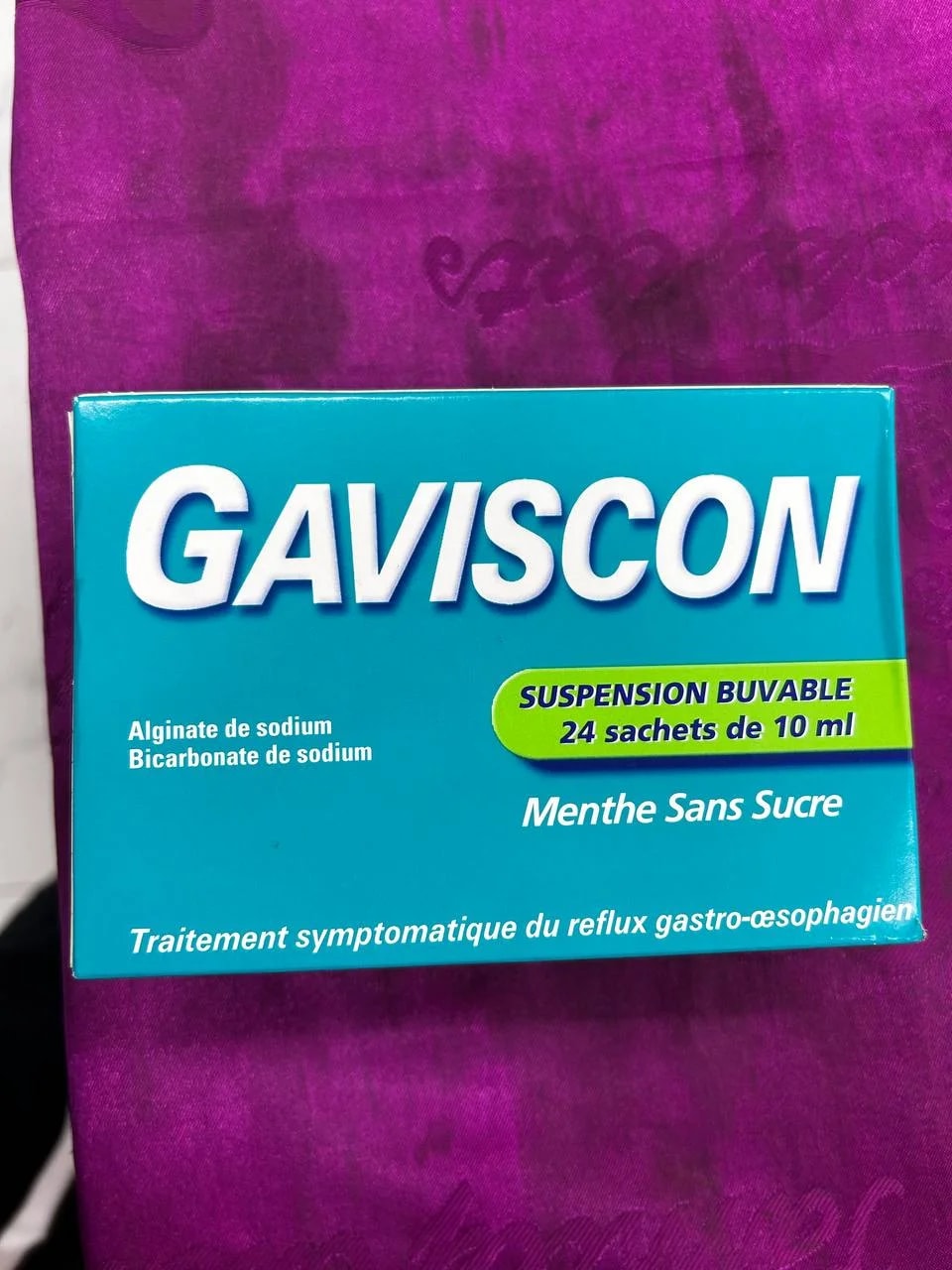 Gaviscon Alginate de sodium 500mg + Bicarbonate de sodium 267mg per 10mL - Dosage pharma