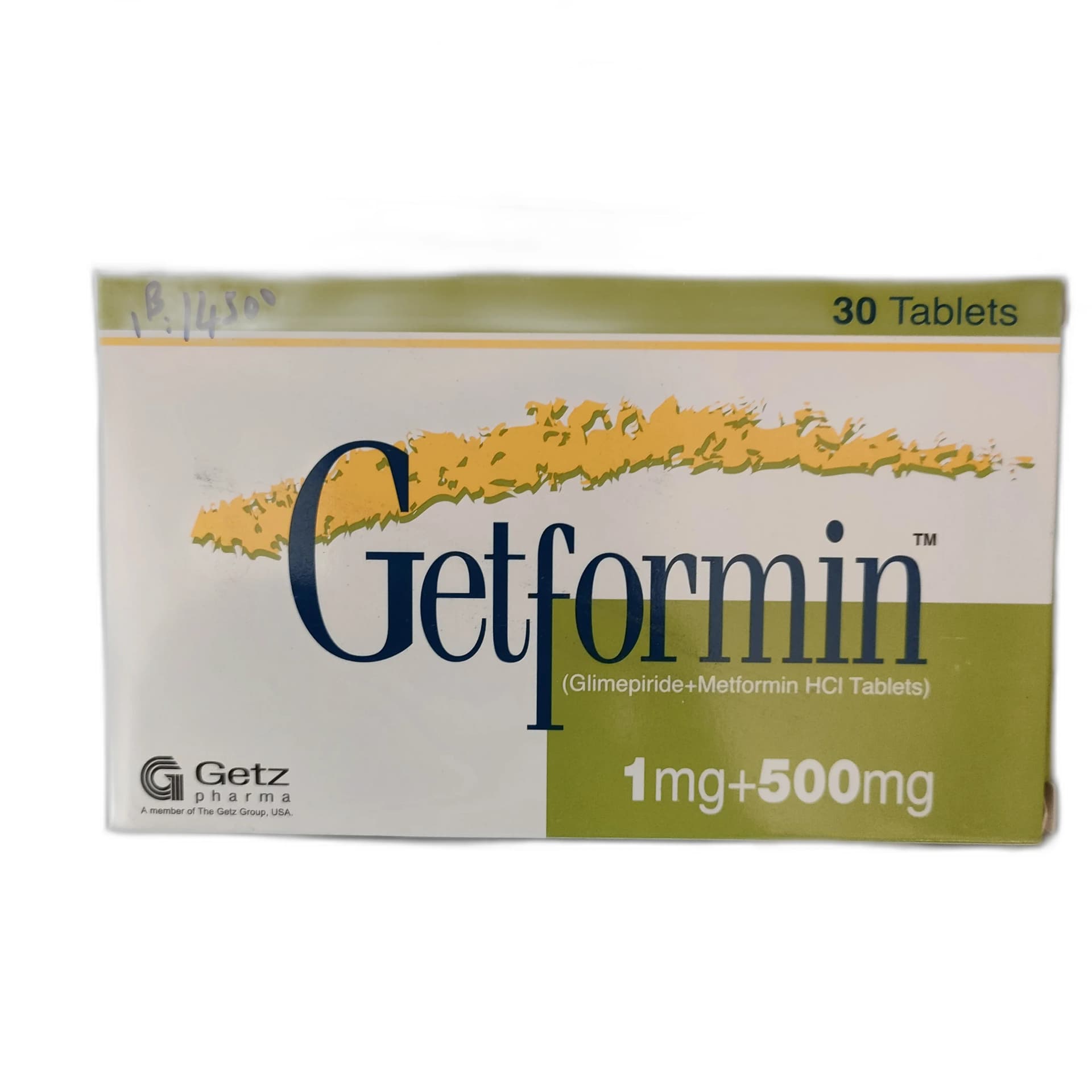 Getformin 1 mg + 500 mg