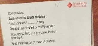 Loratadine Loratadine USP 10mg