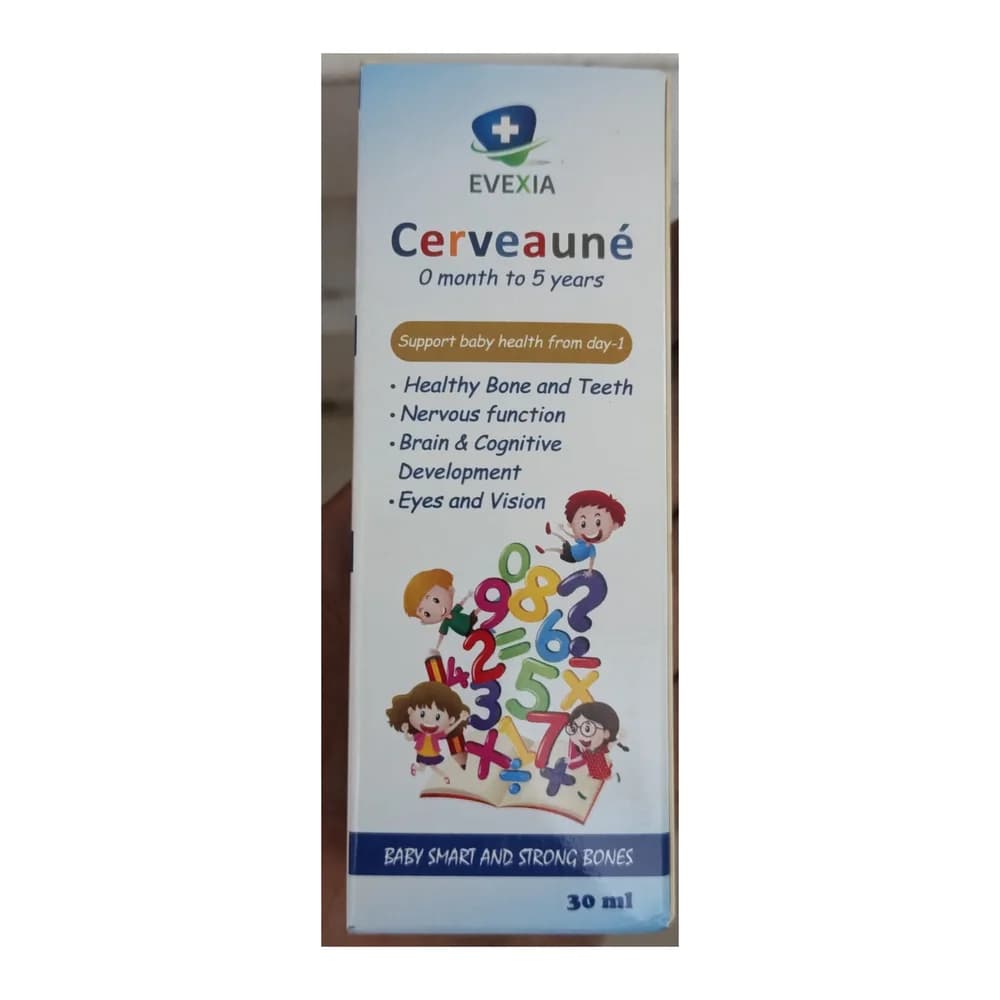 Evexia Cerveauné Vitamin D3 400 IU (10 mcg) + DHA 1 mg per 10 drops (30 ml)