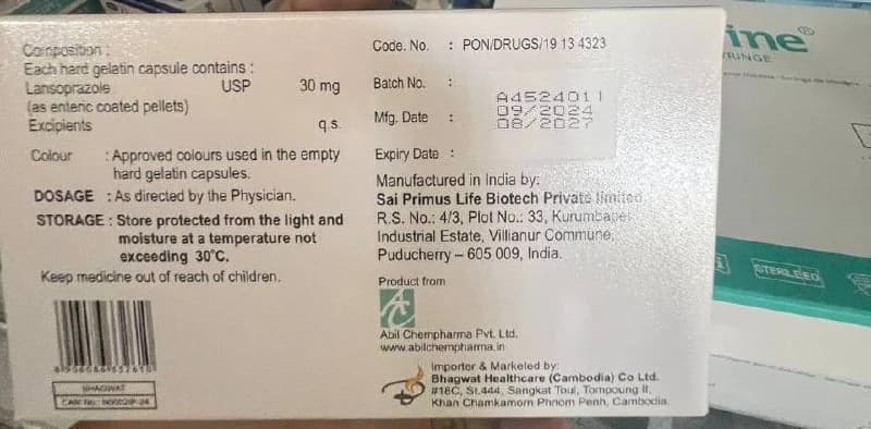 Lansoprazole 30 mg
