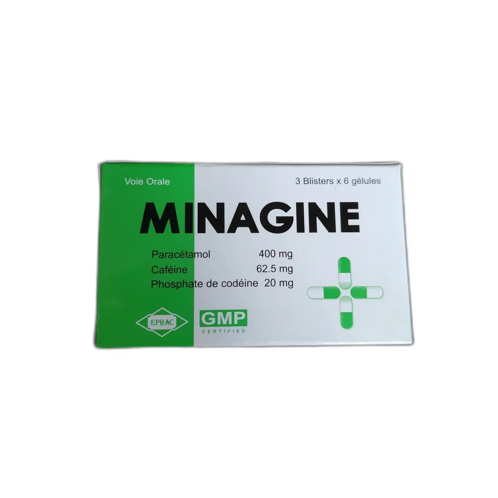 Minagine Paracetamol 400mg + Caffeine 62.5mg + Codeine phosphate 20mg