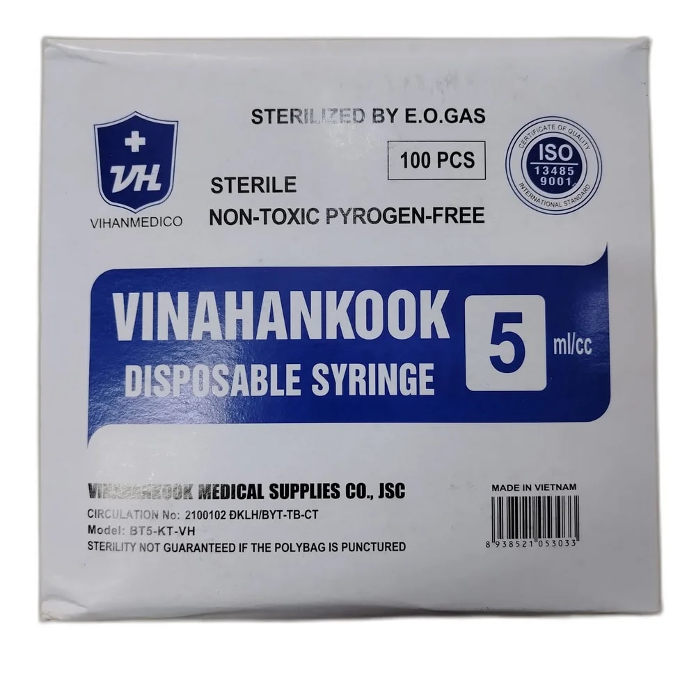 Vinahankook Disposable Syringe 5 ml - PHARMACIE LA BELLE PHARMA