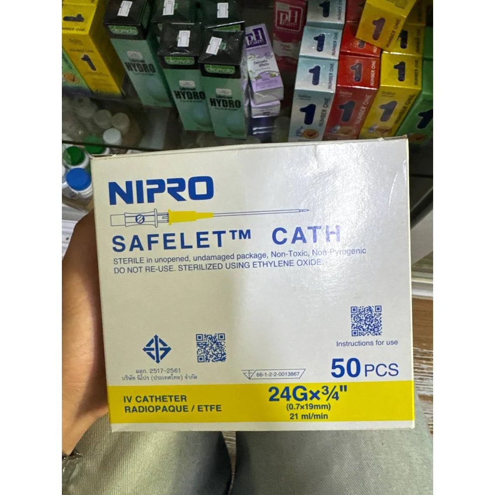 Nipro Safelet Cath 24G x 3/4 inch (0.7 x 19 mm) - Kim Yi