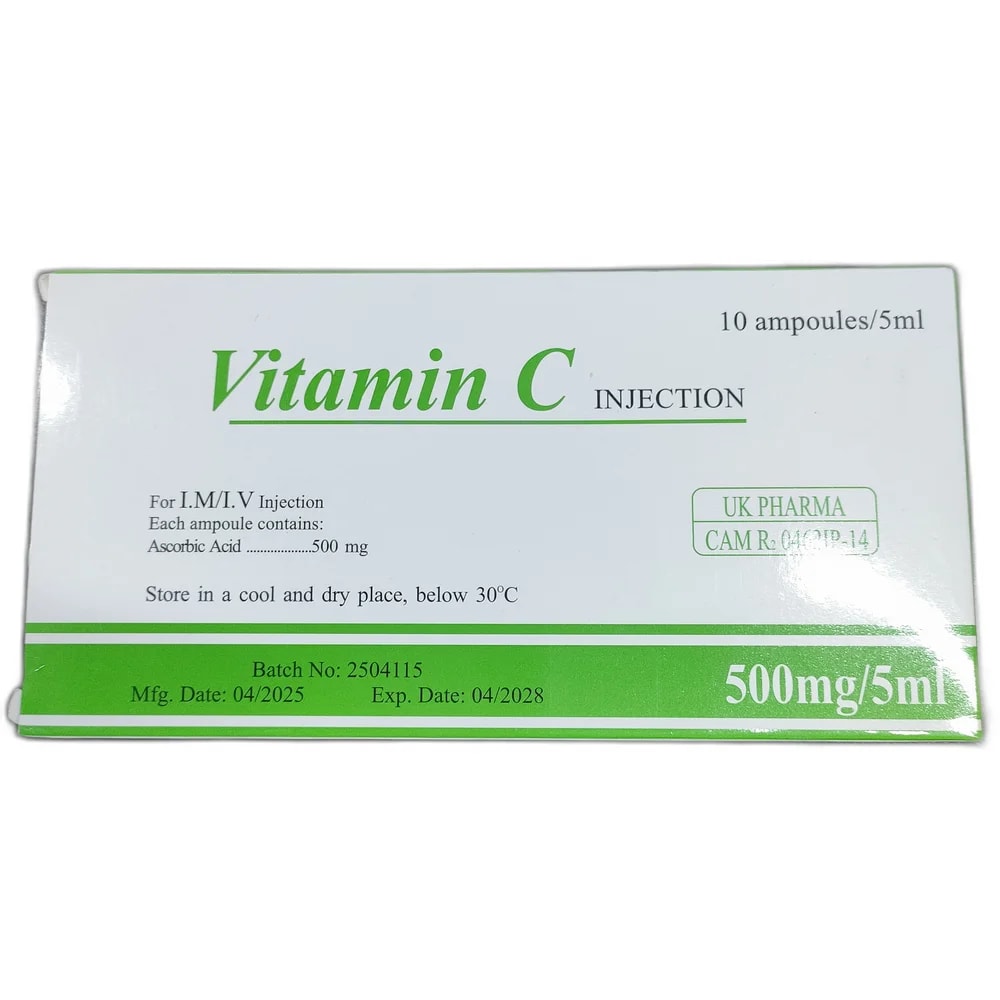 Vitamin C Injection 500 mg/5 mL - Depot de Pharmacie B Rotha