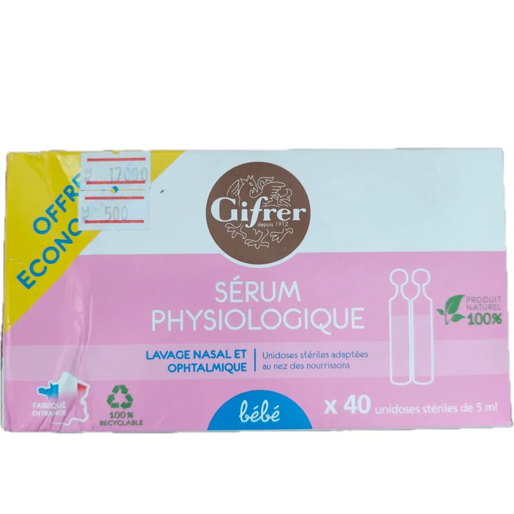 Gifrer Sérum Physiologique 0.9% (40 x 5 mL)