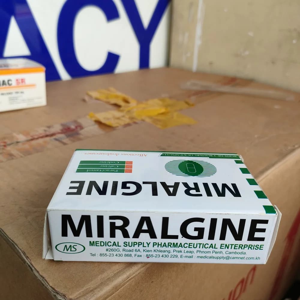 Miralgine Paracetamol 400 mg / Caffeine 62.5 mg / Codeine phosphate 20 mg