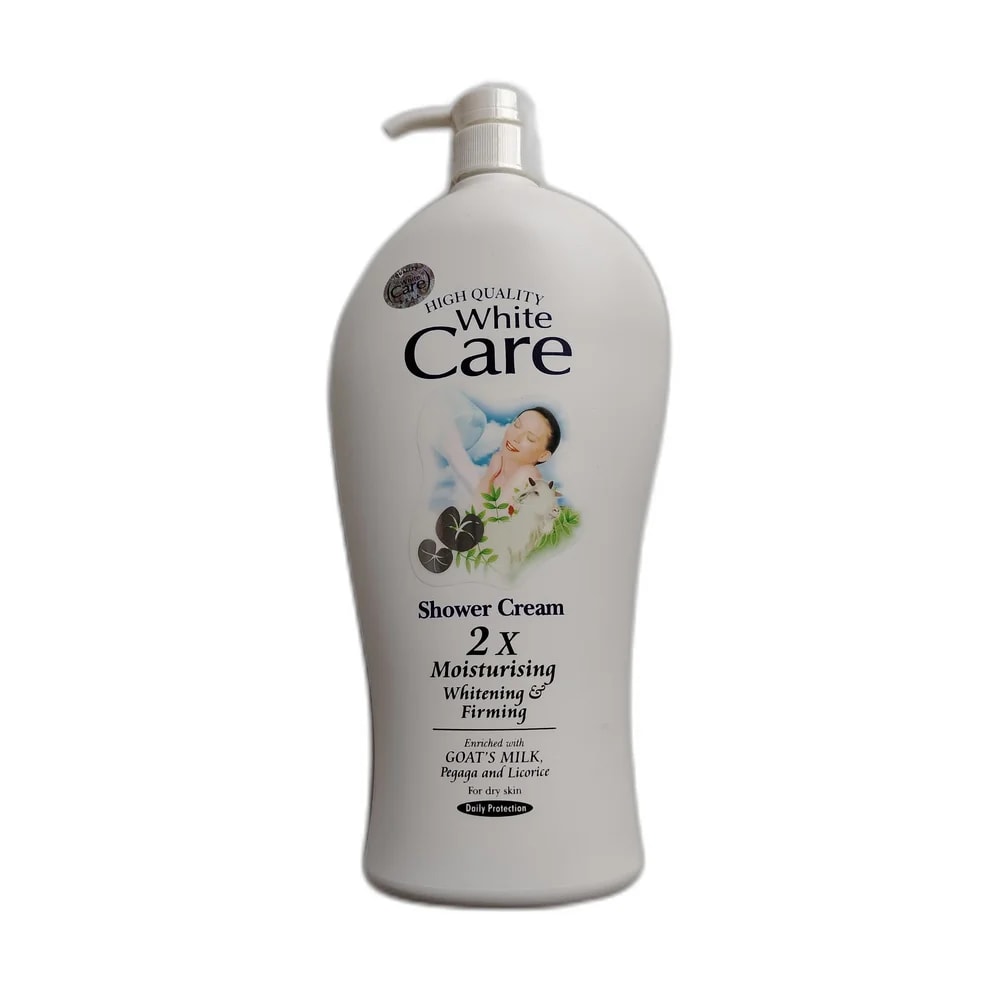 White Care Shower Cream 2X Moisturising Whitening & Firming (Goat's Milk, 1200 ml) 1200 ml - PHARMACIE RATANAK