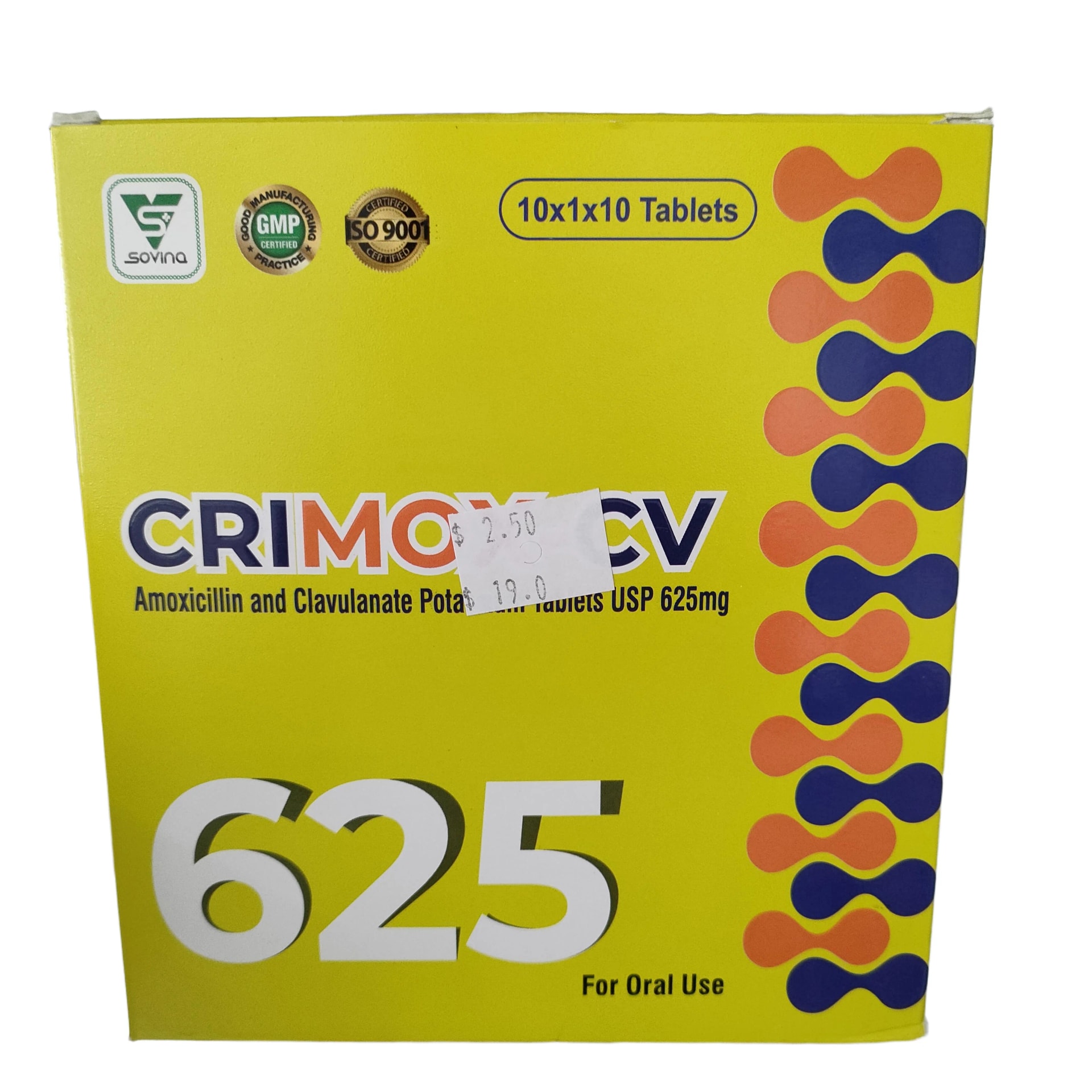 CRIMOX-CV 625 625mg (Amoxicillin 500mg + Clavulanic Acid 125mg) - PHARMACY PONLEU AOSOT