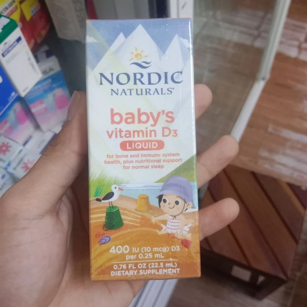 Nordic Naturals Baby's Vitamin D3 Liquid Vitamin D3 400 IU (10 mcg) per 0.25 mL, 22.5 mL - Kim Yi