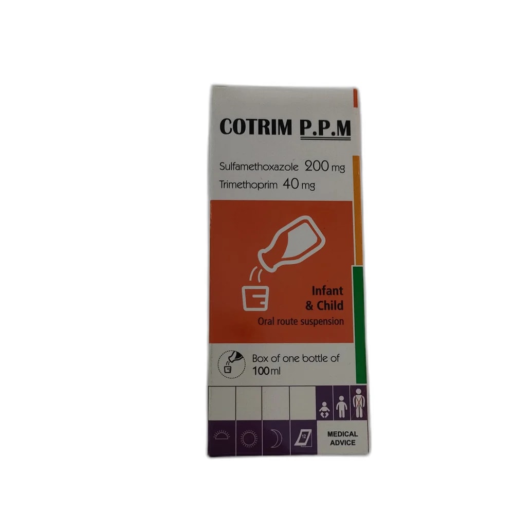 Cotrim P.P.M Sulfamethoxazole 200 mg + Trimethoprim 40 mg per 5 mL - PHARMACIE PORNLEU PICH