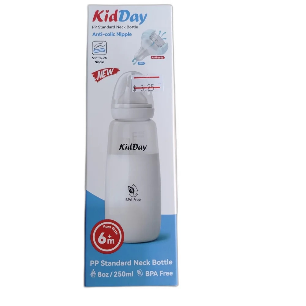 KidDay PP Standard Neck Bottle 8oz 8 oz / 250 ml - PHARMACIE LA BELLE PHARMA