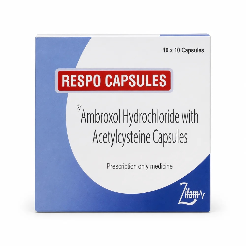 Respo Ambroxol hydrochloride 60 mg and acetylcysteine 300 mg capsules - Kim Yi
