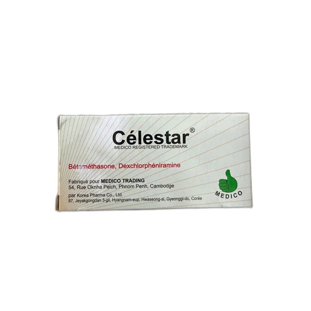Celestar Betamethasone 0.25 mg / Dexchlorpheniramine maleate 2 mg