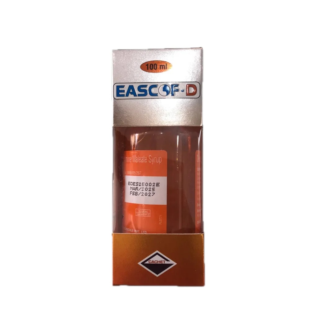 Eascof-D 10 mg / 5 mg / 2 mg per 5 ml (100 ml) - Reach Srey
