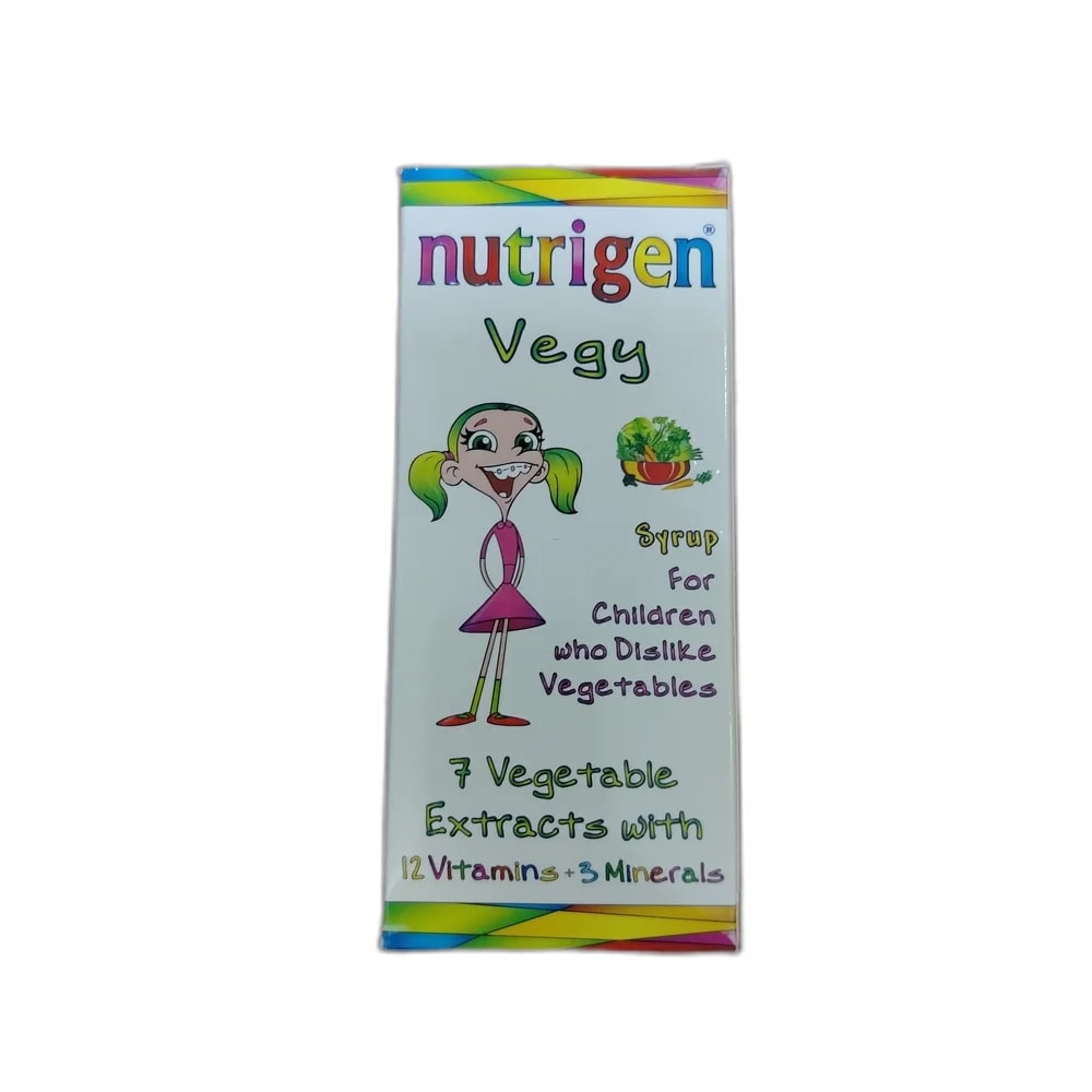 Nutrigen Vegy Per 10 mL: Cabbage extract 80 mg, Artichoke extract 80 mg, Broccoli extract 75 mg, Spinach extract 75 mg, Leeks extract 50 mg, Celery extract 50 mg, Carrot extract 50 mg, plus 12 vitamins and 3 minerals - PHARMA ASSIST PHARMACY