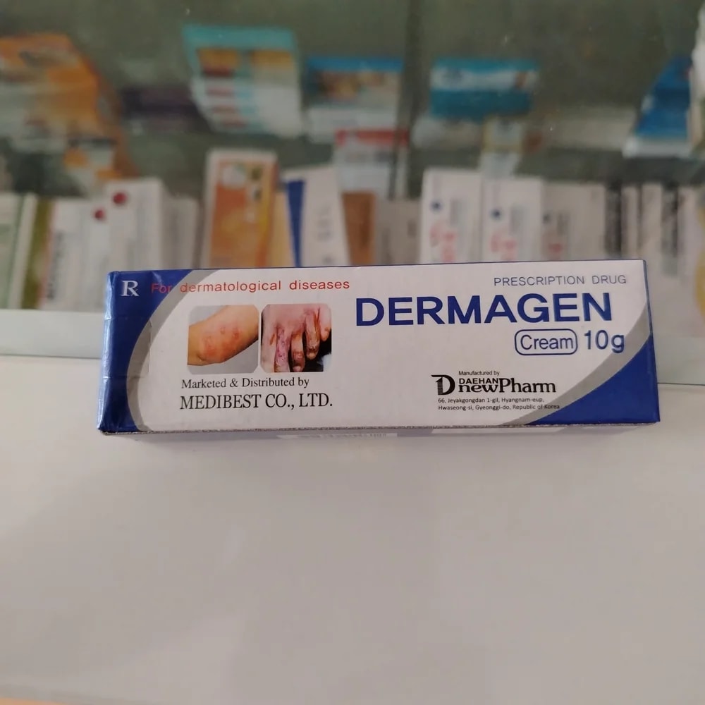 DERMAGEN Cream Betamethasone dipropionate 0.64 mg/g + clotrimazole 10 mg/g + gentamicin sulfate 1 mg/g - Reachiny Pharmacy