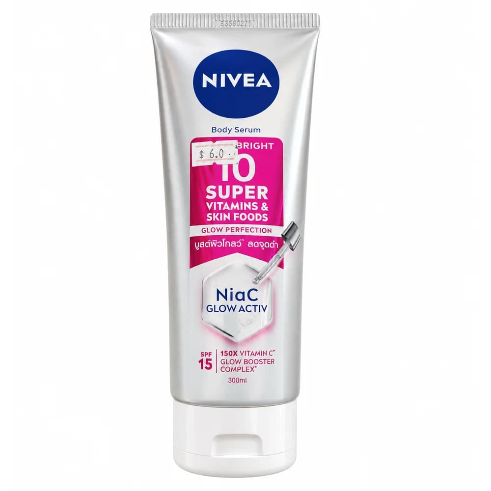 NIVEA Extra Bright 10 Super Vitamins & Skin Foods Body Serum (Glow Perfection) 300 ml