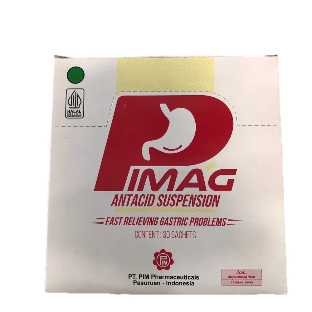 Pimag Antacid Suspension 300 mg / 300 mg / 80 mg per 7 ml