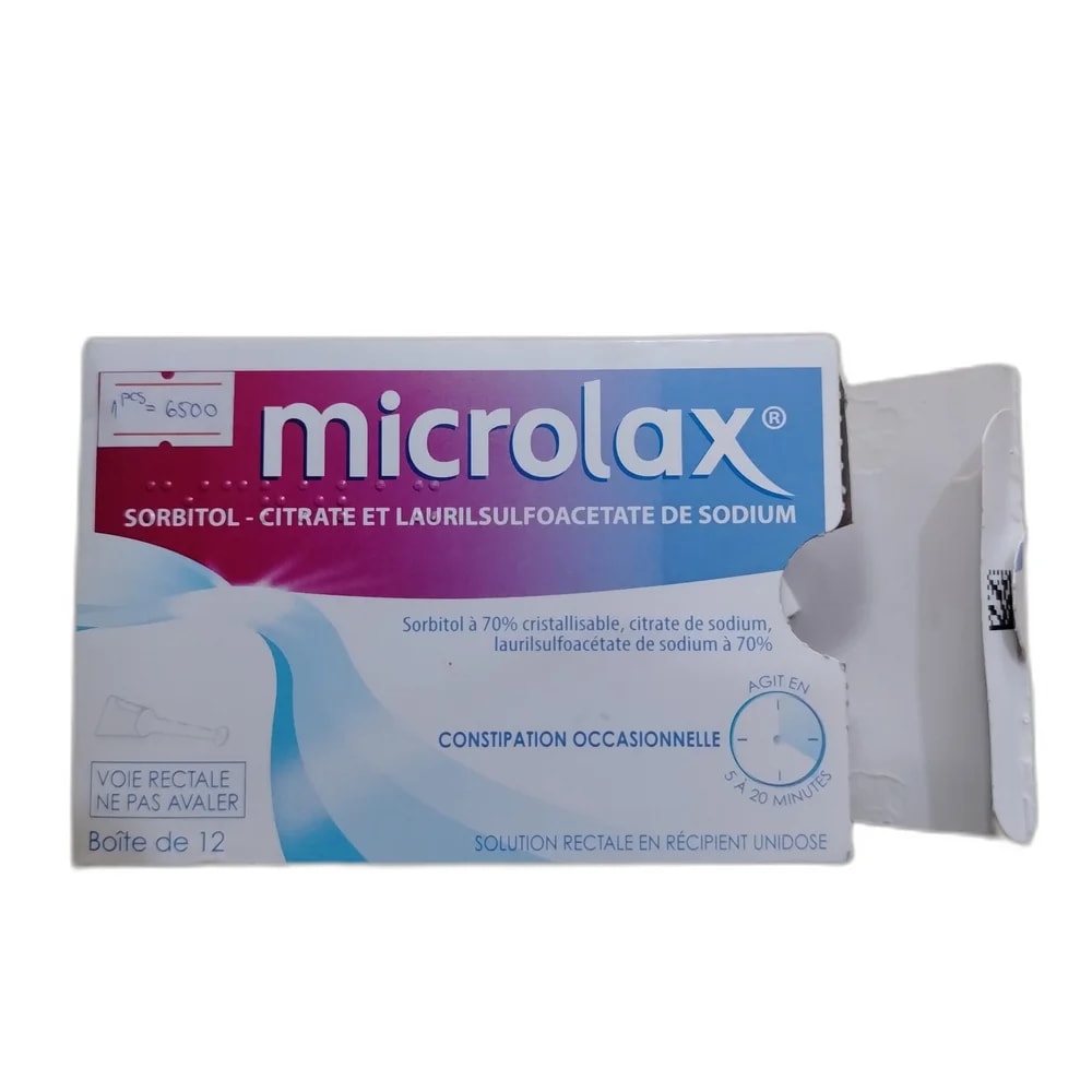Microlax 4.4650 g / 0.4500 g / 0.0645 g per unidose - PHARMACIE LA BELLE PHARMA