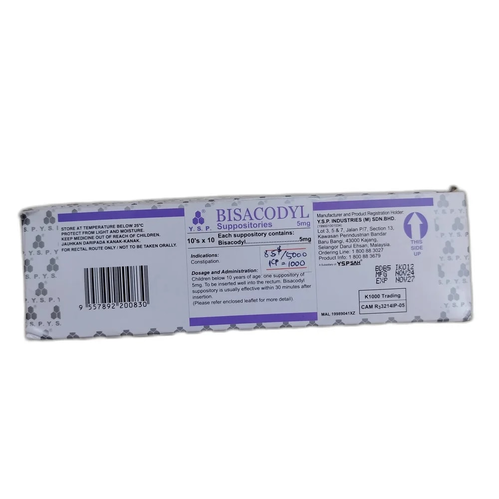 Y.S.P. Bisacodyl 5 mg - PHARMACIE LA BELLE PHARMA