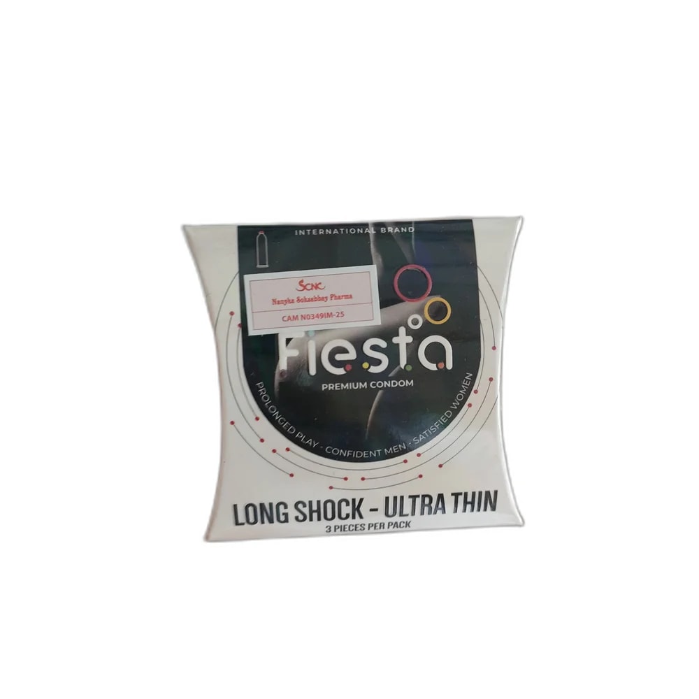 Fiesta Long Shock Ultra Thin Condoms 49 ± 2 mm - SUKHA PHARMACY