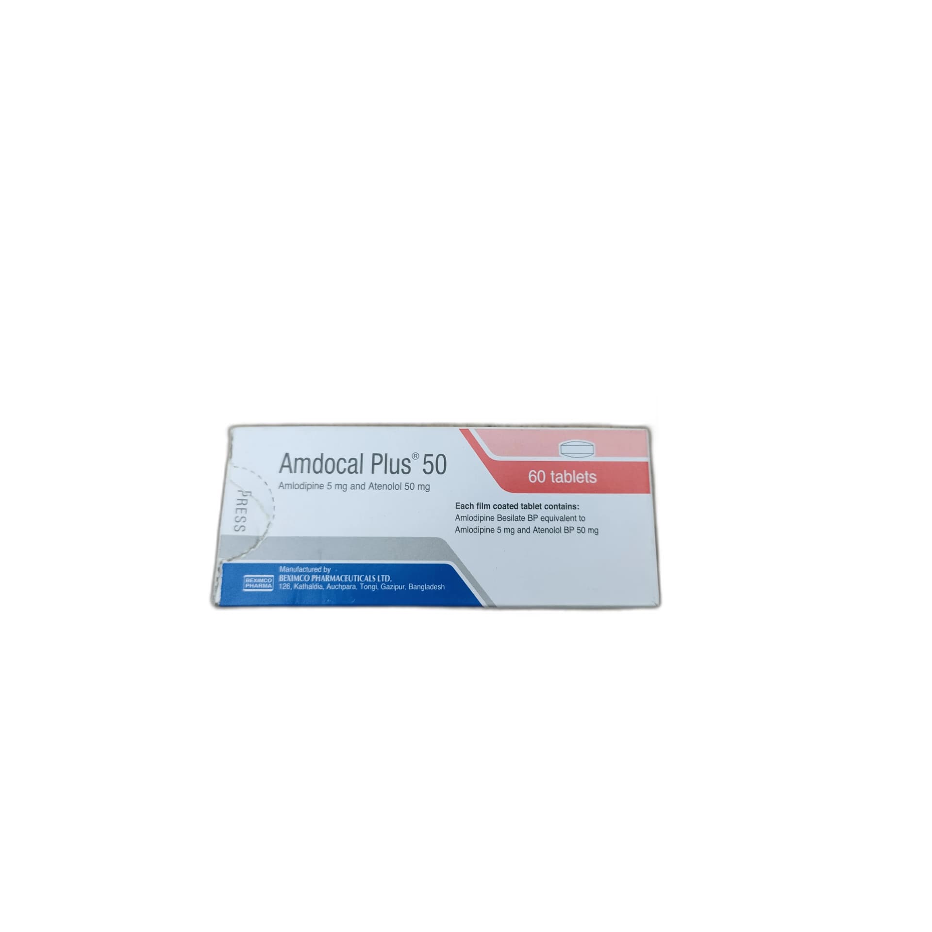 Amdocal Plus 50 Amlodipine 5mg + Atenolol 50mg