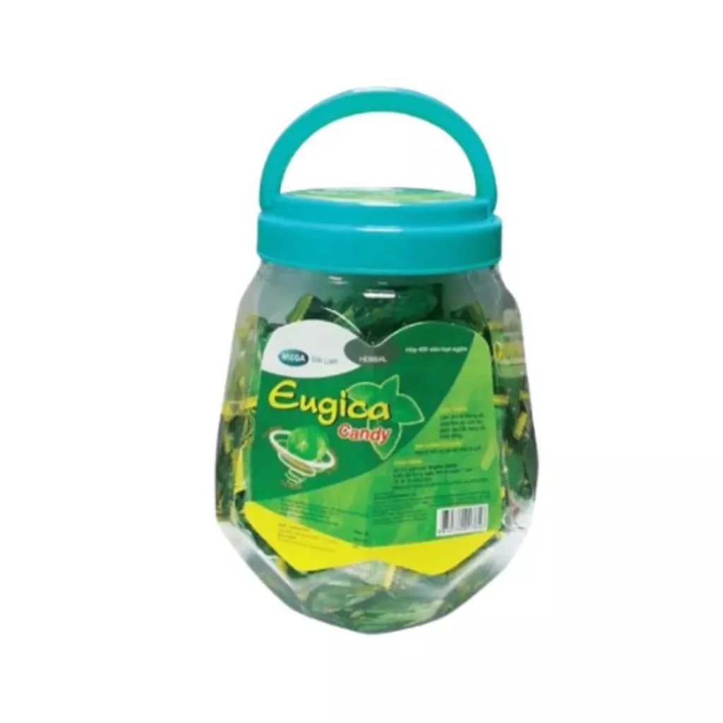 Eugica Candy Per lozenge: Coleus aromaticus 0.5 mg, Eucalyptus essential oil 7 mg, Oleum Menthae 0.6 mg, Oleum zingiberis 0.8 mg, Oleum cinnamon 1 mg, Saccharose/maltose base - PONLEU DOUNG DARA PHARMACY