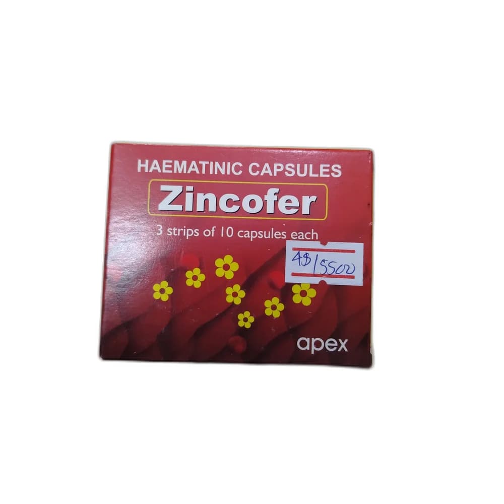 Zincofer 350 mg / 5 mcg / 1 mg / 75 mg / 1.5 mg / 55 mg