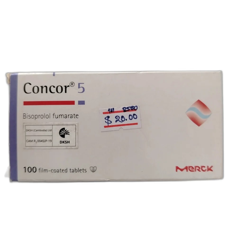 Concor 5 Bisoprolol Fumarate 5 mg - Oudom Puthik Pharmacy