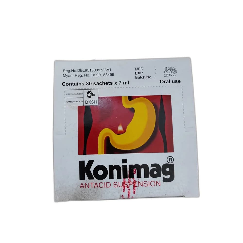 Konimag 300 mg + 300 mg + 50 mg / 7 ml