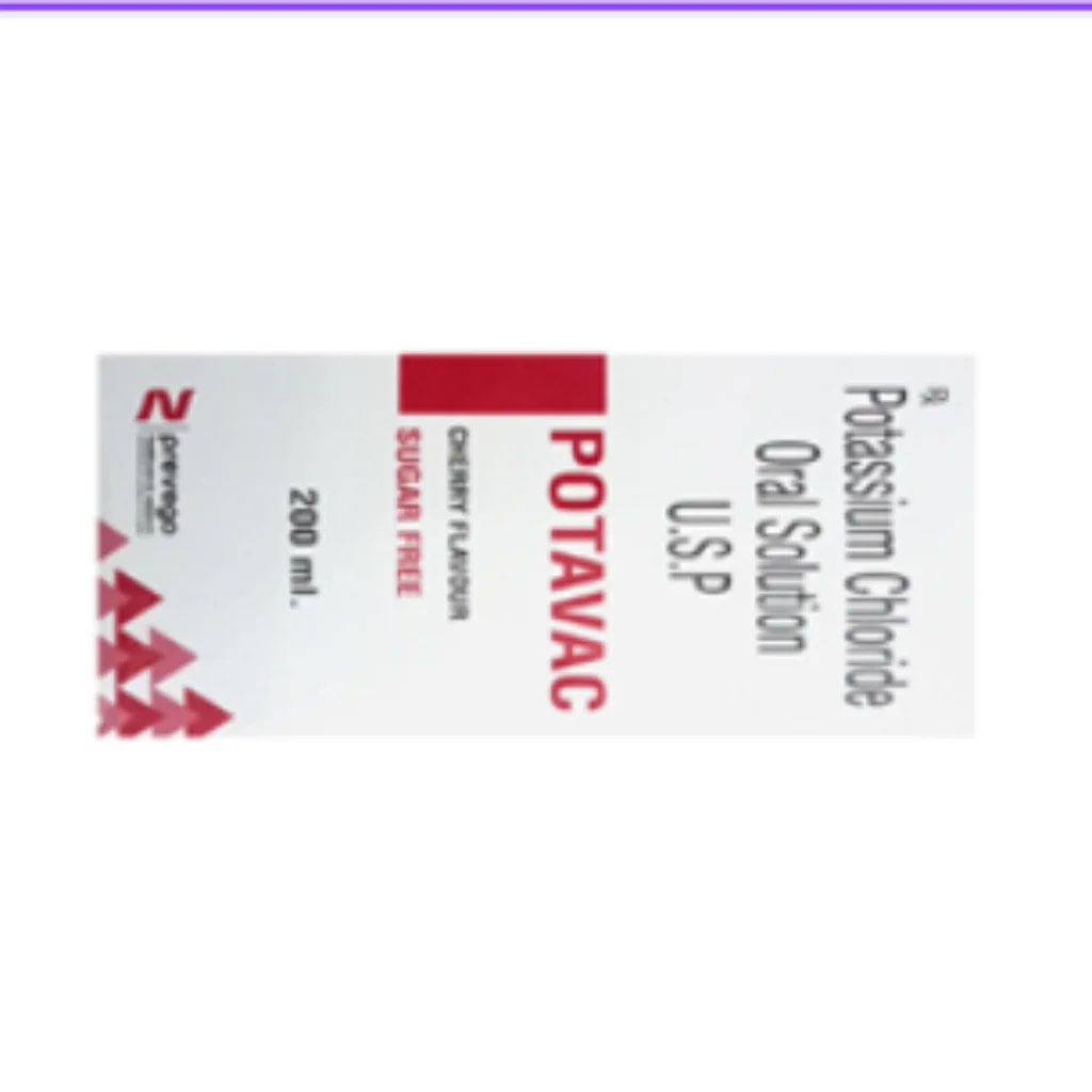 Potavac 1.5g/15ml (200ml) Oral Solution (Potassium Chloride) 1.5g/15ml (200ml) - Phnom Penh Care Pharmacy 2ND Floor / Under CENTRAL HOSPITAL