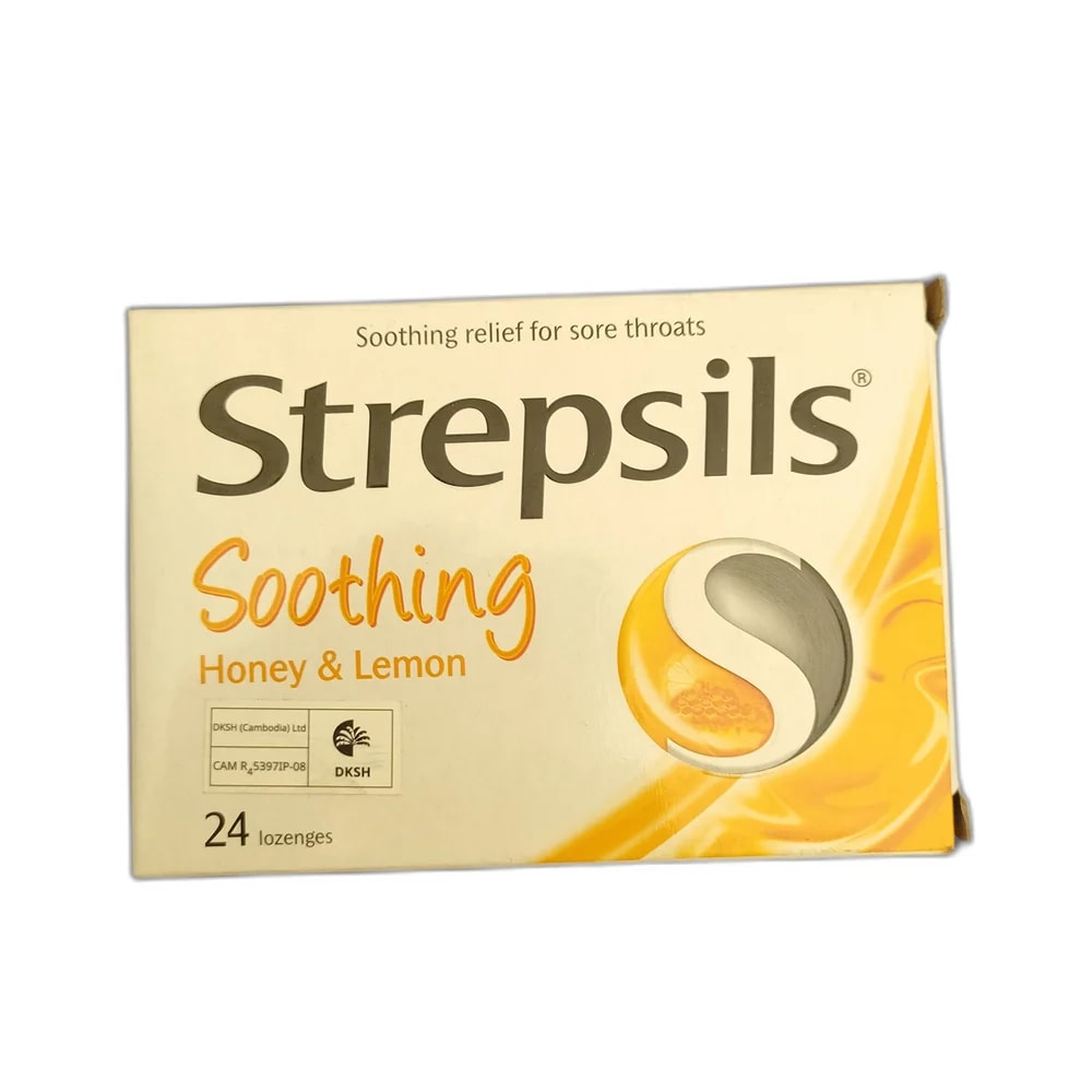 Strepsils Soothing Honey & Lemon 1.2 mg / 0.6 mg - PHARMACIE PUNLEU SOKPHEAP II