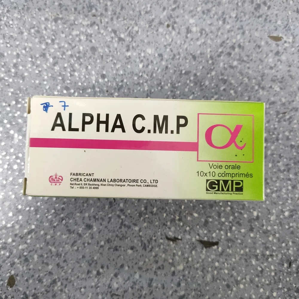 Alpha C.M.P Chymotrypsin (Alpha-chymotrypsin) 21 microkatals (4.2 mg) per tablet - Depot De Pharmacie "A" Kim Houy
